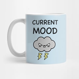 Angry T-Shirt Design With Thunder Cloud Mug